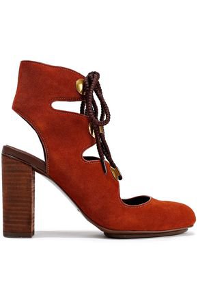 Edna lace-up suede ankle boots | SEE BY CHLOÉ | Sale up to 70% off | THE OUTNET