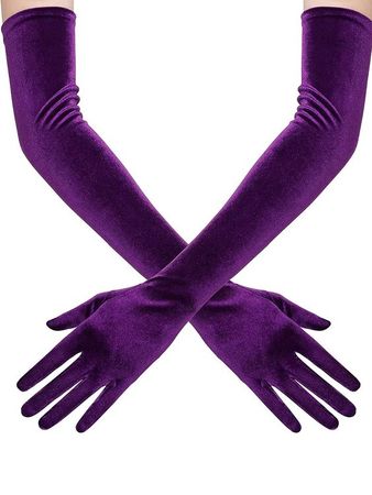 purple velvet gloves