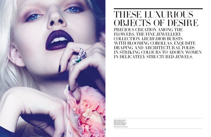Ola Rudnicka for Dior Magazine