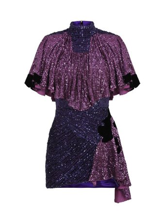 Raisa Vanessa Purple Embellished Dress