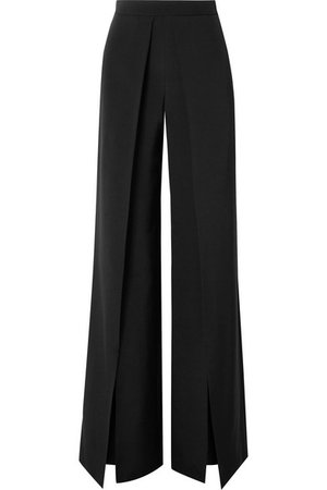 Cushnie | Pleated silk-crepe wide-leg pants | NET-A-PORTER.COM