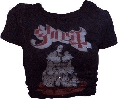 ghost band merch top cropped