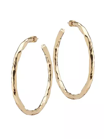 JENNIFER FISHER Hailey 10K-Gold-Plated Hoop Earrings