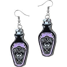 Amazon.com: Halloween Earrings for Women - Halloween Jewelry for Women - Spooky Earrings - Poison Jewelry - Girls Creepy Jewelry for Girls - Double Sided Acrylic Earrings - Purple Spooky Jewelry (The Poison): Clothing, Shoes & Jewelry