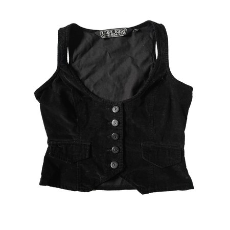 black button up waistcoat vest