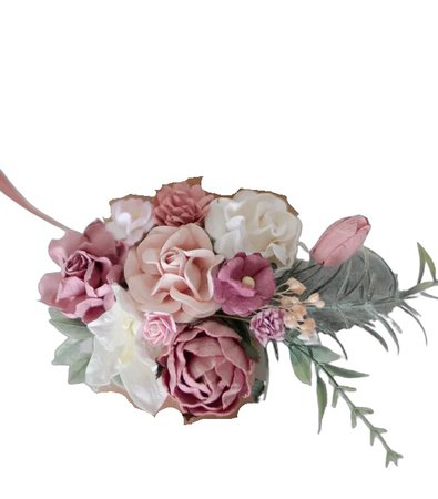 Dusty rose wrist corsage, Flower corsage, Bridal wedding bracelet,