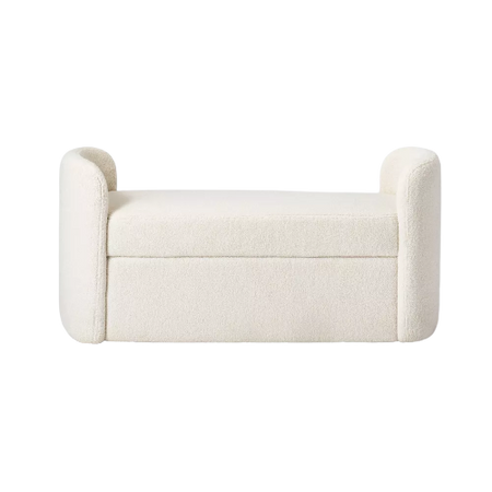 Springdell Rounded Sherpa Bench Cream - Threshold™ designed with Studio McGee