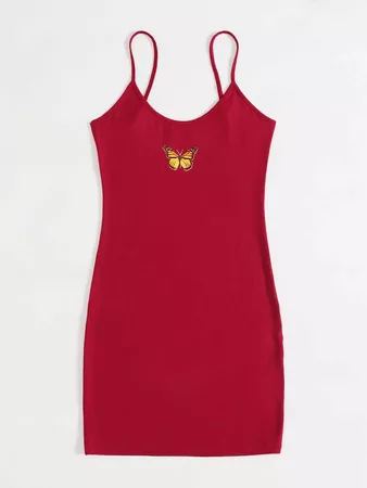 Butterfly Graphic Bodycon Mini Dress | SHEIN USA