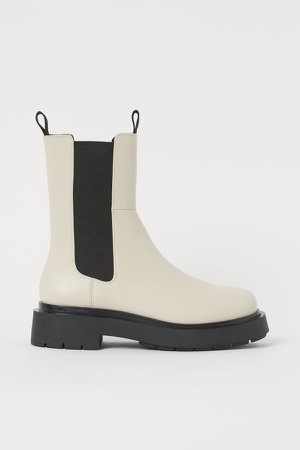High Profile Chelsea Boots - Beige