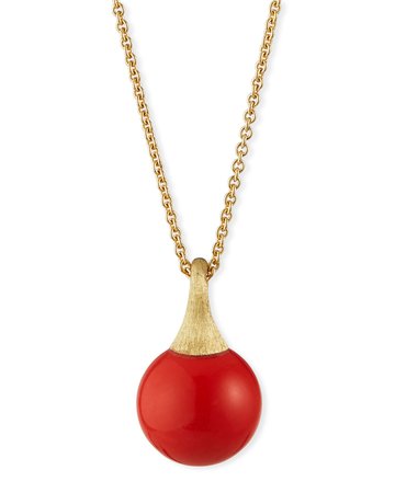 Marco Bicego 18K Africa Coral Pendant Necklace