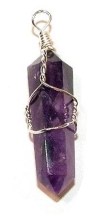 amethyst necklace charm