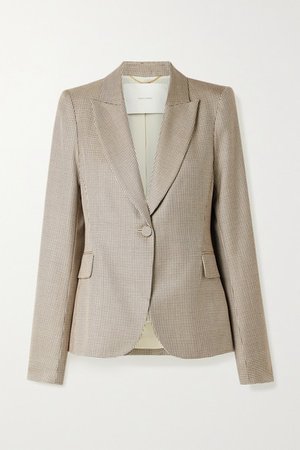 Adam Lippes | Houndstooth silk and wool-blend blazer | NET-A-PORTER.COM