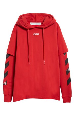 Off-White Caravaggio Arrow Layered Hoodie | Nordstrom