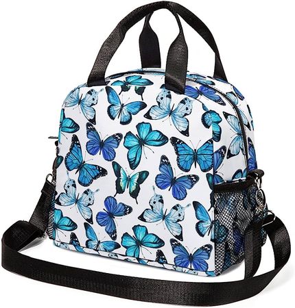 Amazon.com: Reusable Butterfly Lunch Box for Boy Girl Man Women, Adjustable Shoulder Strap Insulated Lunch Bag Lunch Tote Bag for Travel Picnic Office Work : Home & Kitchen