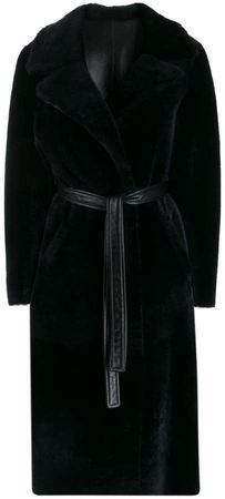 Blancha oversized belted fur coat