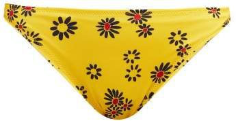 Tati Abstract Floral Print Bikini Briefs - Womens - Yellow Print