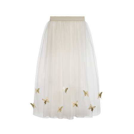 LONG CREAM AND GOLD SKIRT by La stupenderia