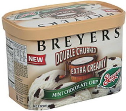 Breyers Mint Chocolate Chip Ice Cream - 1.75 QT, Nutrition Information | Innit