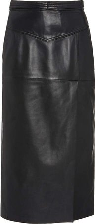 Red Valentino Leather Pencil Skirt
