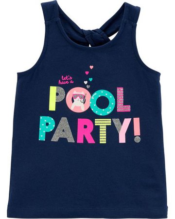Baby Girl Pool Party Knot Tank | Carters.com