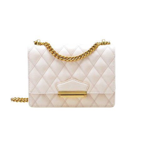 JESSICABUURMAN – NOCIE Metal Lock Quilted Leather Cross Body Bag