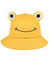 Smile Frog Bucket Hat Womens Adorable Cartoon Frog Sun Hat Wide Brim UV Protection Fishing Hat at Amazon Women’s Clothing store