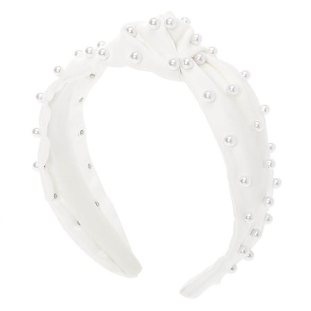 Pearl Knotted Headband - White | Icing US