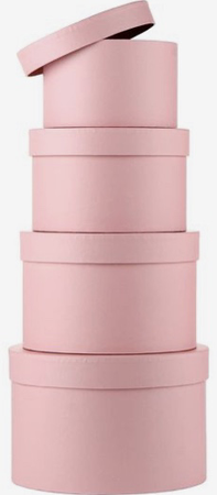 pink hat boxes