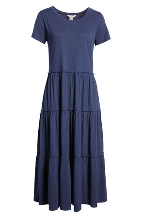 Caslon® Tiered Knit Dress (Petite) | Nordstrom