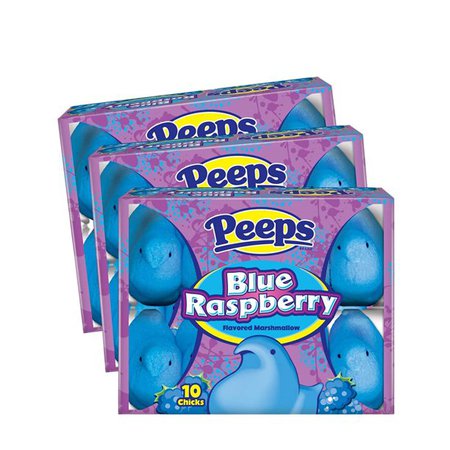 Blue Raspberry Flavored Peeps Marshmallow Chicks, 10 Count, Pack of 3 - Walmart.com - Walmart.com
