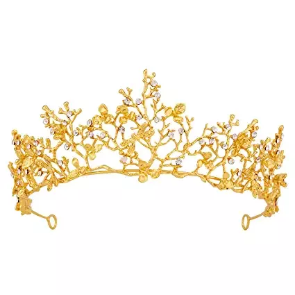 Amazon.com : Tiara,Vofler Gold Crown Baroque Vintage Dragonfly Flower Branch Coral Crystal Rhinestone Headpiece for Women Queen Ladies Girl Bridal Bride Princess Birthday Wedding Pageant Halloween Costume Party : Beauty & Personal Care