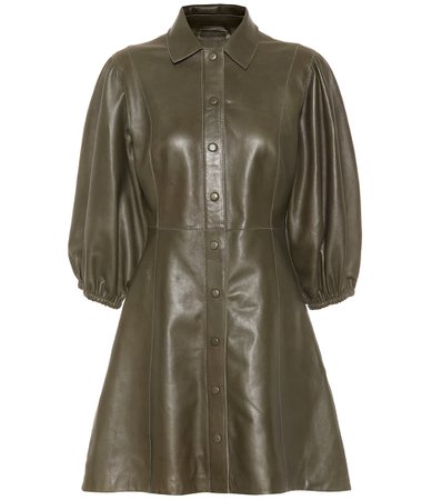 Leather Minidress - Ganni | mytheresa.com