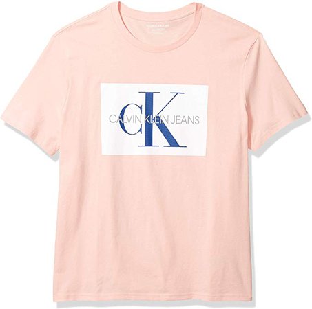 Calvin Klein Men's Short Sleeve Monogram Logo T-Shirt, Blossom, 2X-Large at Amazon Men’s Clothing store
