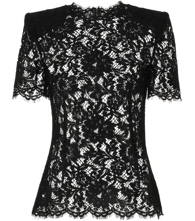 Dolce & Gabbana - Cotton-blend lace top | Mytheresa