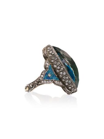 Sevan Bicakci Diamond Blue Quartz Peacock Ring
