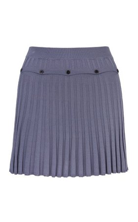 Onyx Pleated Knit Mini Skirt By Aya Muse | Moda Operandi