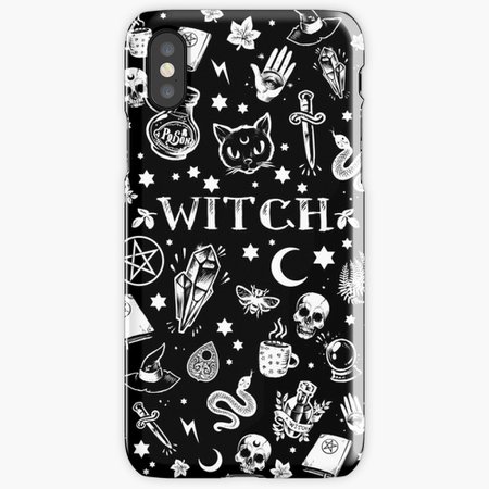 "WITCH PATTERN 2" iPhone Case & Cover by medusadollmaker | Redbubble