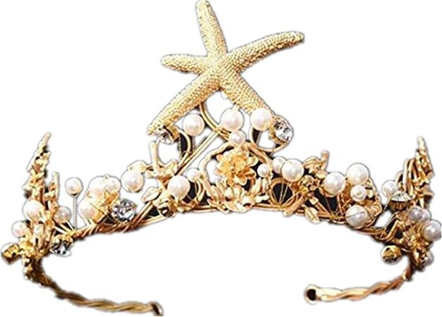 Amazon.com: Wiipu Mermaid Starfish Headband Hair Band Wedding Bridal Crown Tiara Jewelry(A1715) : Clothing, Shoes & Jewelry