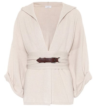 Hooded cashmere sweater
