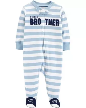 Baby Boy Little Brother Zip-Up Cotton Sleep & Play | Carters.com