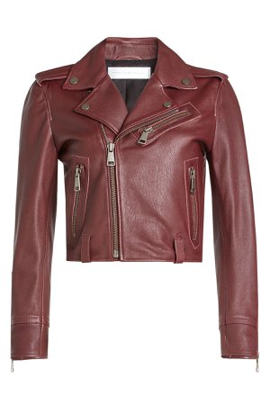 Leather Biker Jacket Gr. UK 10