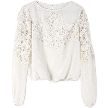 white sweater with lace