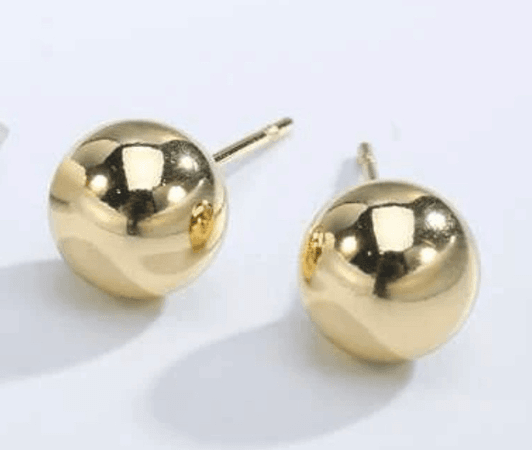 plain gold stud earrings