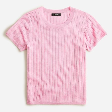 J.Crew: Silk-cashmere Cropped T-shirt For Women