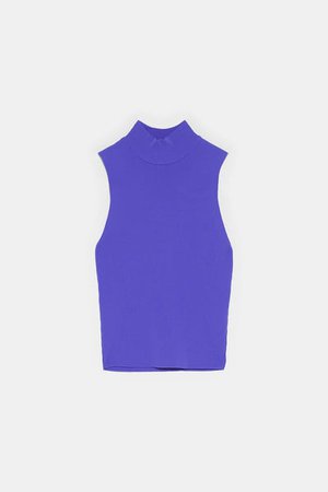 HIGH COLLAR KNIT TOP-TOPS-WOMAN | ZARA United States