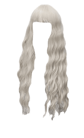 Platinum Blonde Wavy Hair with Bangs 2 (Dei5 edit)