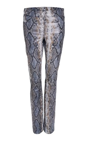 Rina Snake-Effect Leather Skinny Pants by Stand Studio | Moda Operandi