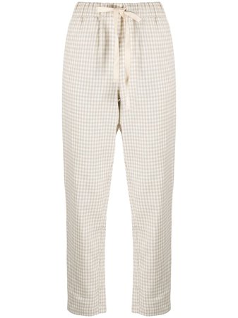 Semicouture Gingham Straight Trousers - Farfetch