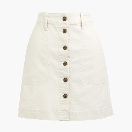 Button-front mini skirt