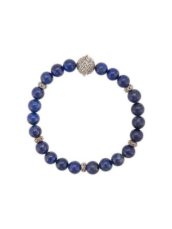 John Hardy Silver Classic Chain Lapis Lazuli Round Bead Bracelet